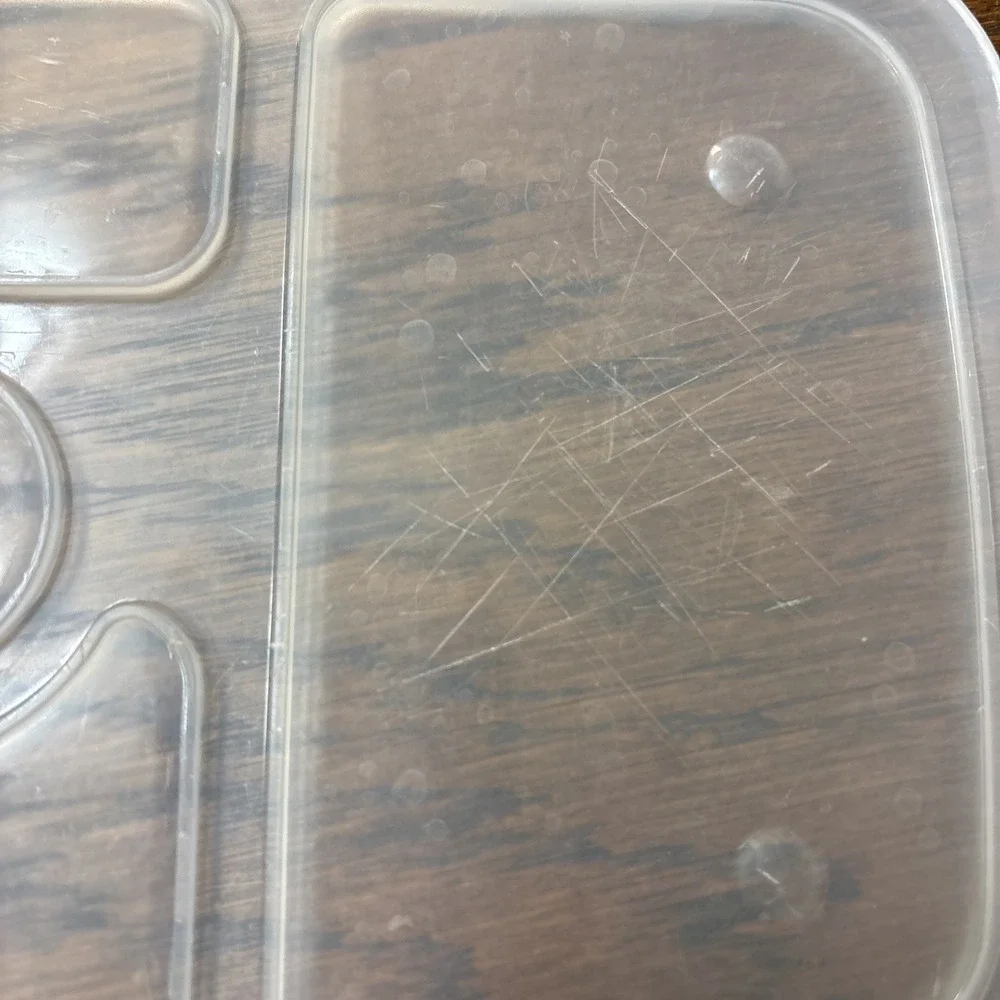 Lot Of 3 Bentgo Kids Teal Lunch Tray Containers Transparent Covers Bento Box